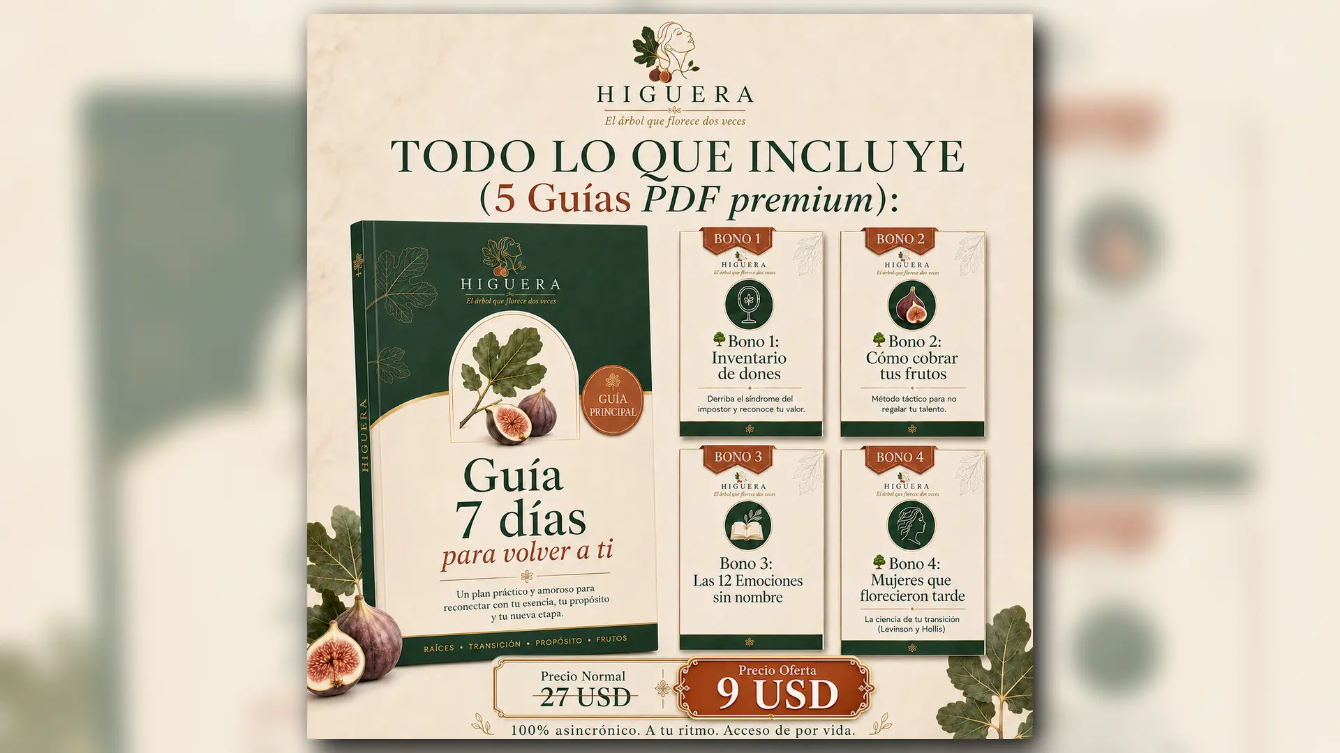 Las 5 guías del Paquete Higuera: Guía principal + 4 bonos editoriales